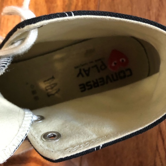 Black CDG Converse size 10 shoes - Picture 5 of 10